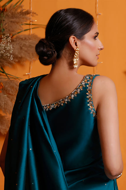 Handwork Embroidered Luxury Silk Saree | MEHRU | SR202172