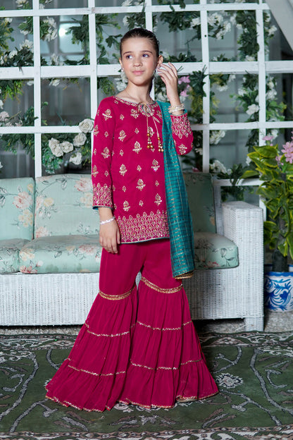 Zari Embroidered Gharara Suit | TEHWAAR | G3153