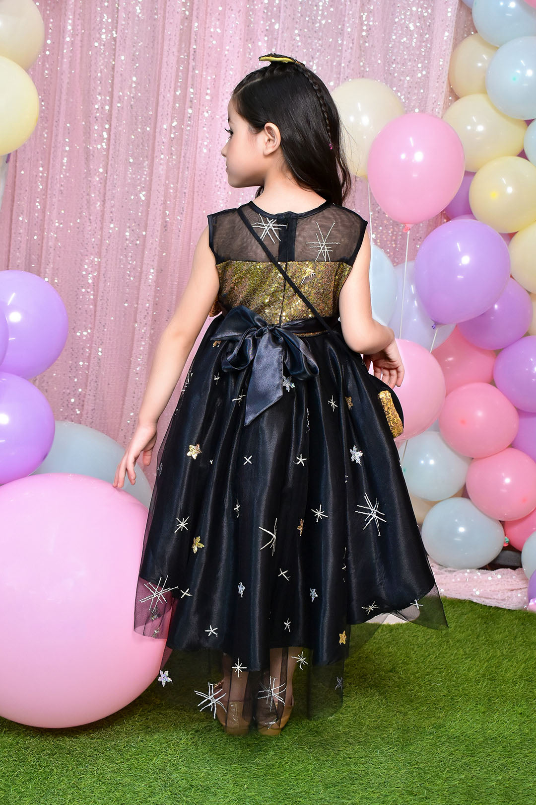 Star Net High Low Hem Frock | BIRTHDAY BASH | F2309