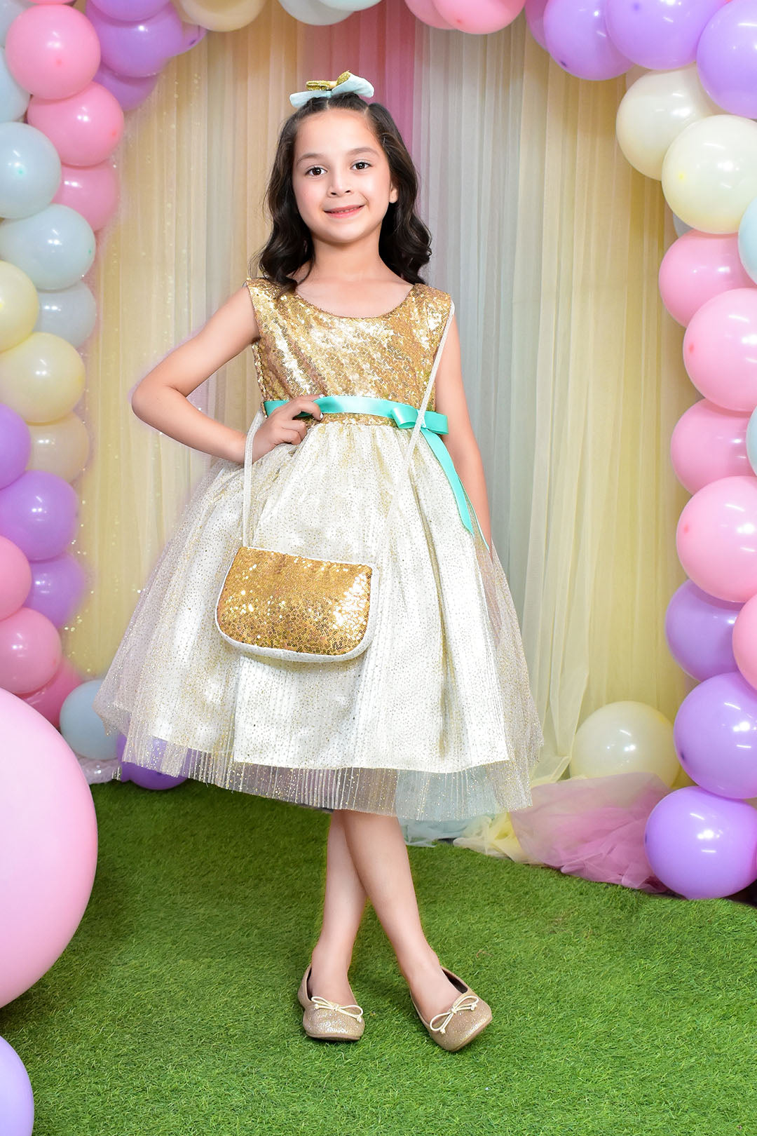 Glitter Net Frock | BIRTHDAY BASH | F2310