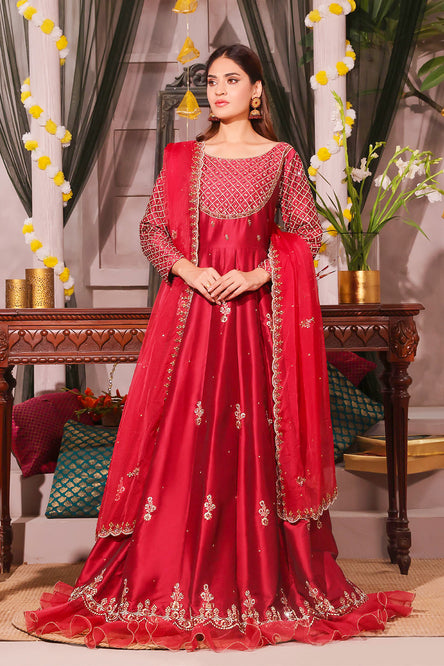 Handwork Embroidered Lychee Silk Long Maxi | SHENDI | M202355