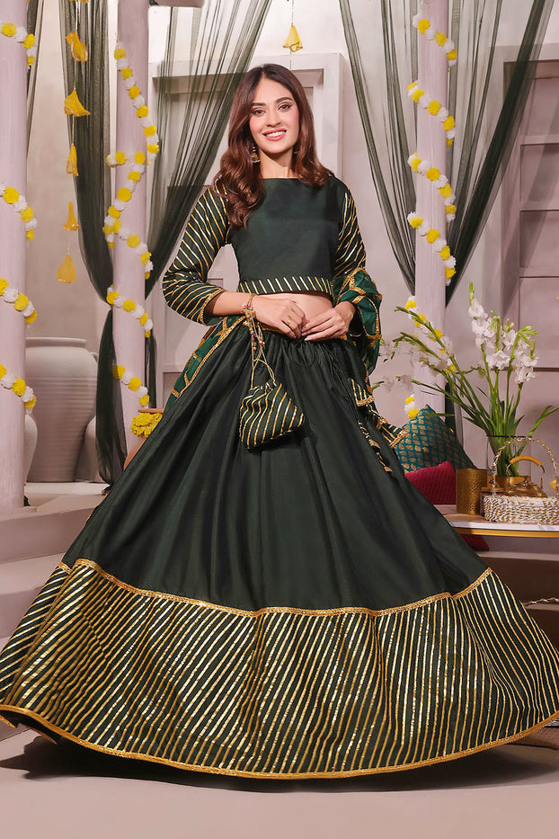 Gotta Embroidered Lehenga Choli | SHENDI | L123193