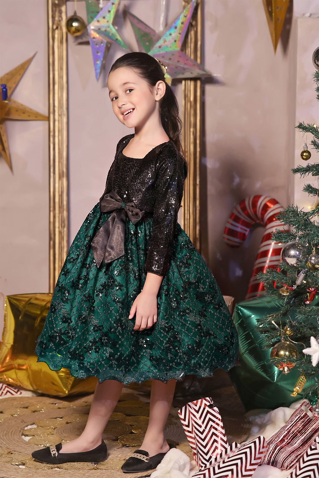 Sequins Net Frock | Winter Festive | F2321