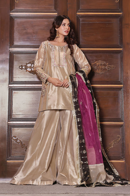 Embroidered Brocade Plazo Suit | New Arrivals | P202353