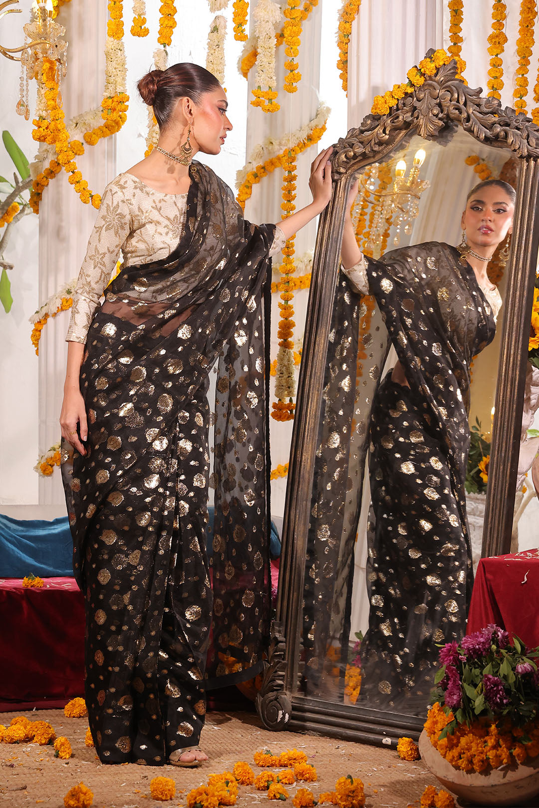 Lorex Jacquard Organza Saree | SHENDI | SR202368