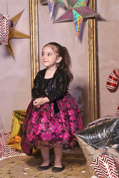 Sequins Net Frock | Winter Festive | F2321