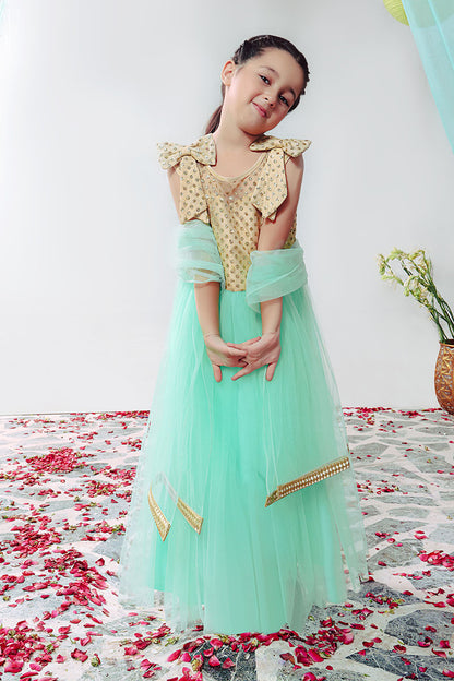 Sequins & Net Long Maxi | SHENDI | M3183