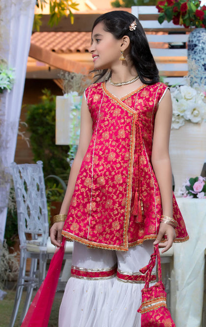 Banarsi Angarkha Style Net Gharara Suit | WC1718 | NG1324