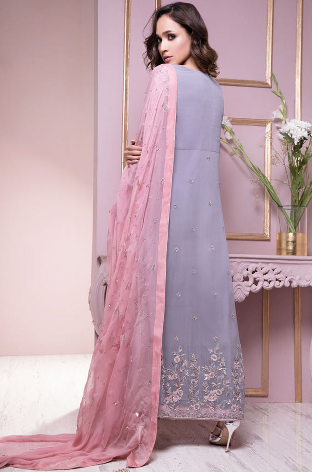Handwork Embroidered Chiffon Long Style 3pc Suit | SHAHIZAIB Vol 2 | S201928