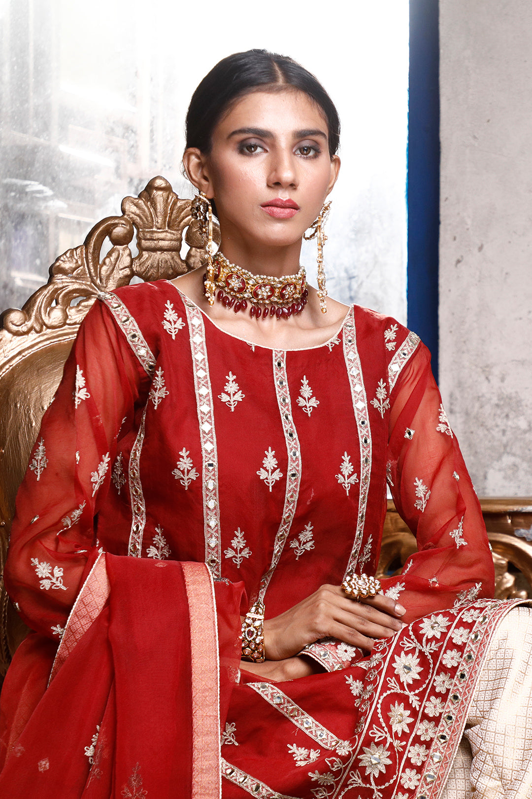 Traditional Handwork Brocade Gharara Suit | SIRA | P202043