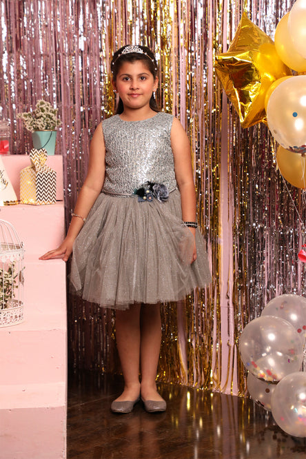 Shimmer Textured Sequins Frock | BIRTHDAY BASH | F2095