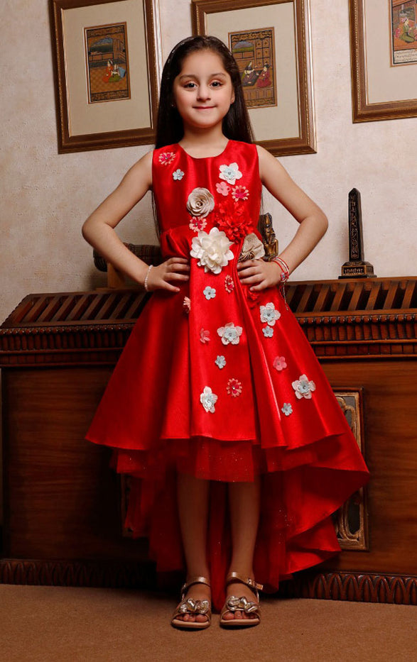 Floral Double Layered Taffeta Frock | WC1920 | F2020