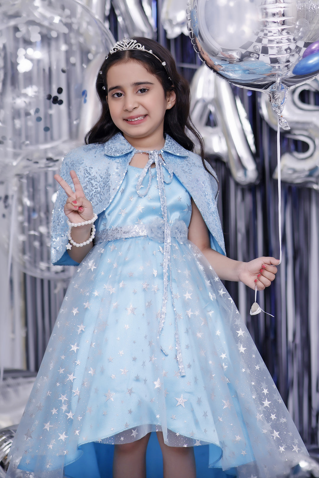 Star Organza Cape Frock | BIRTHDAY BASH | F2092 – SANA'S