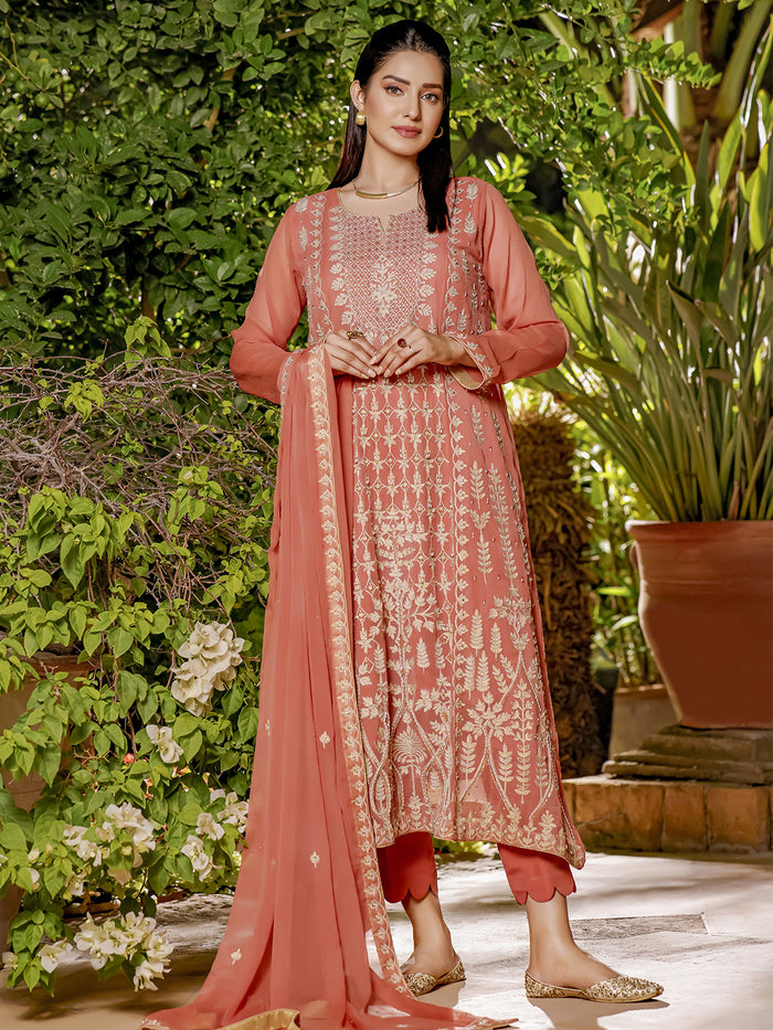 Aari Embroidered Chiffon 3pc Suit | Eid Affairs | S202128