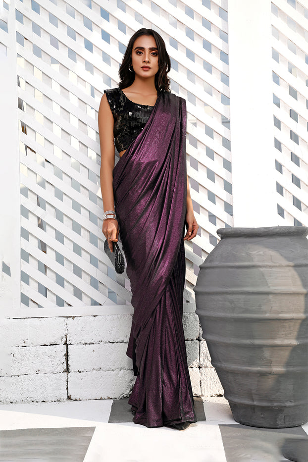 Sequins Moonlight Luxury Saree | SHEHNAI | SR20204