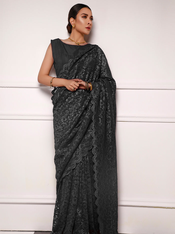 Chantilly Lace Luxury Saree | SHEHNAI | SR2019150