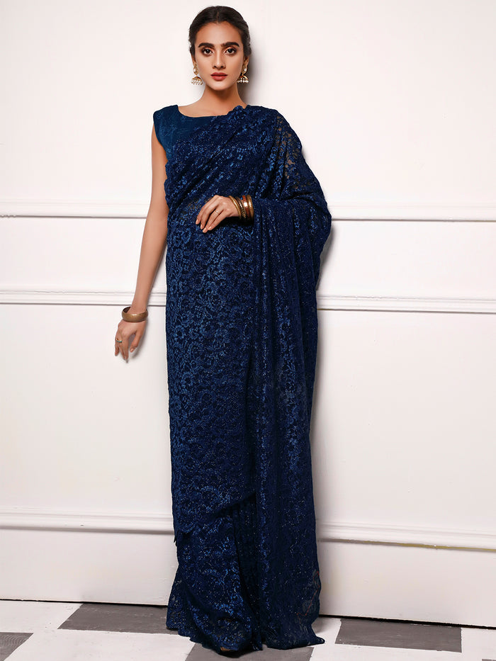 Chantilly Lace Luxury Saree | SHEHNAI | SR20202