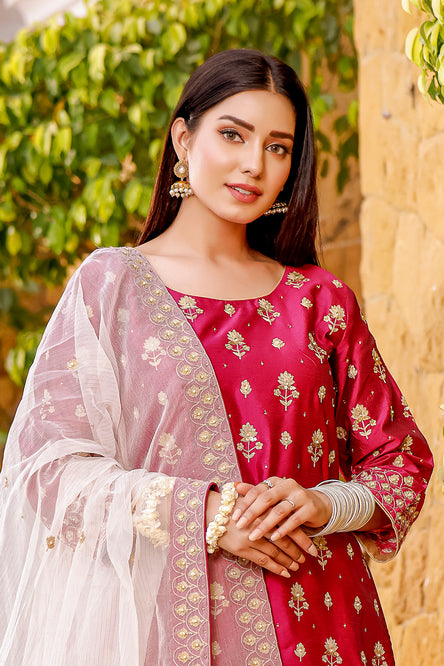 Aari Embroidered Raw Silk 3pc Suit | Eid Affairs | S202061