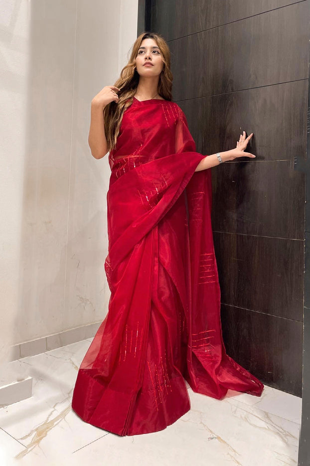 Organza Luxury Saree | TITLIYAN | SR202117