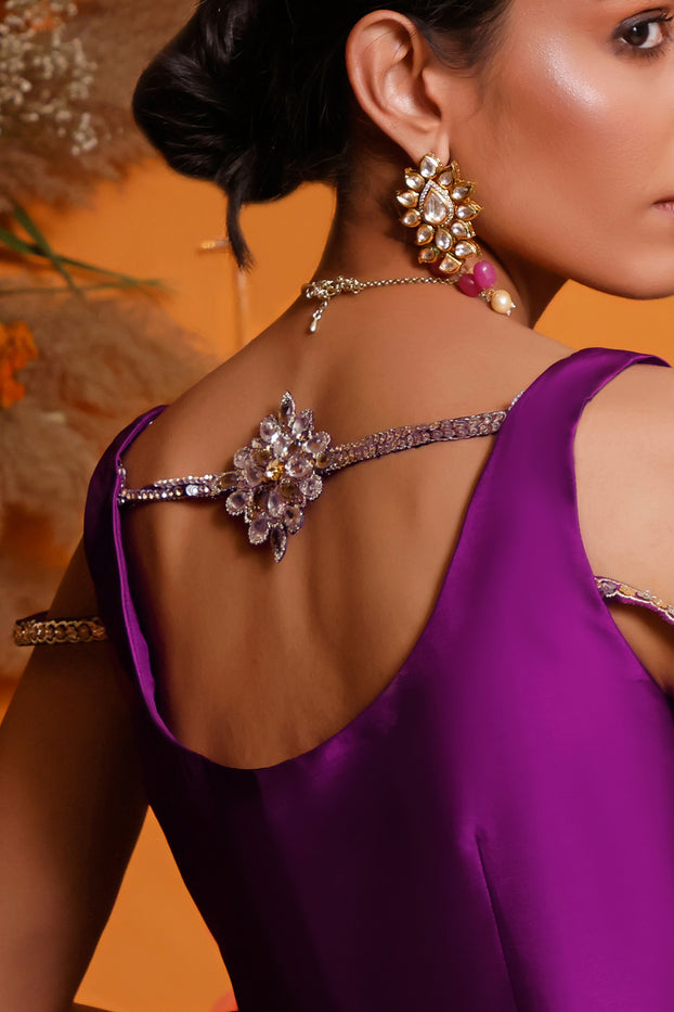 Handwork Embroidered Luxury Silk Saree | MEHRU | SR202171
