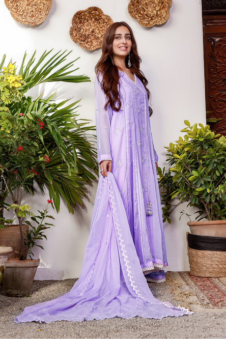 Angharka Style Aari Embroidered 3pc Suit | KAIRA | S202184