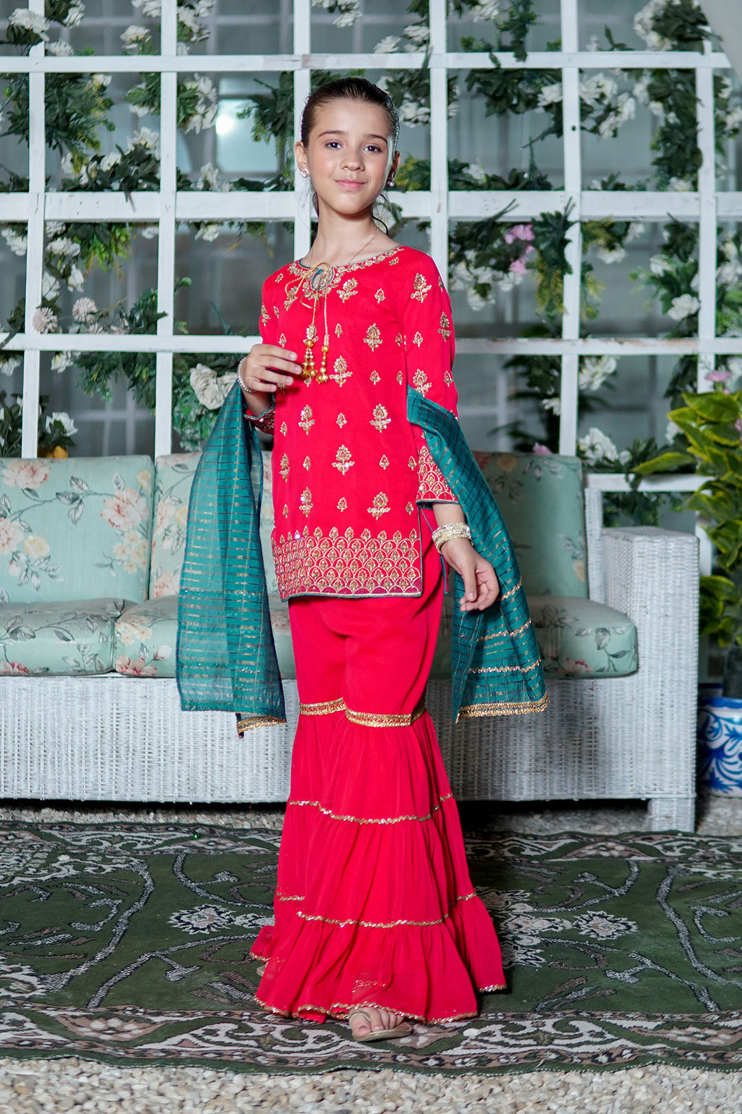 Zari Embroidered Gharara Suit | TEHWAAR | G3153