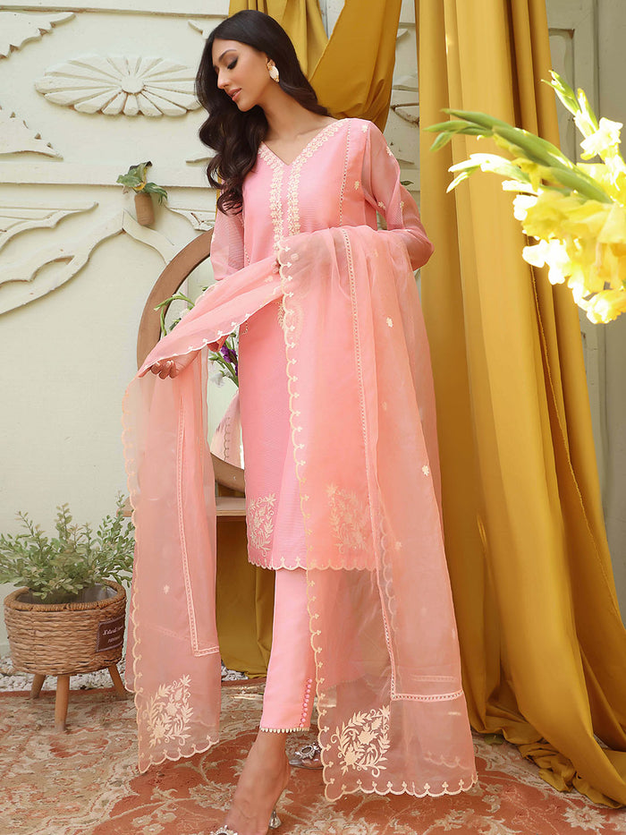 Aari Embroidered Cotton Net 3pc Suit | SHIREEN FESTIVE | S202261