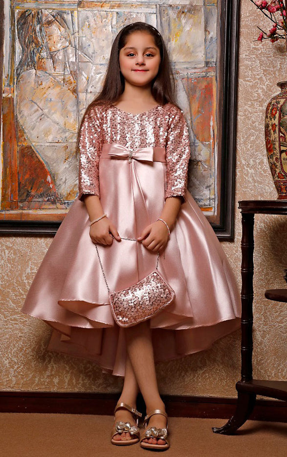 Double Layered Taffeta Sequins Frock | WC1920 | F2055