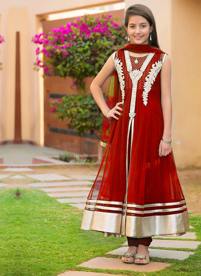 Embroidered Ethnic A Line Suit | GFC16 | A205 - SANA'S