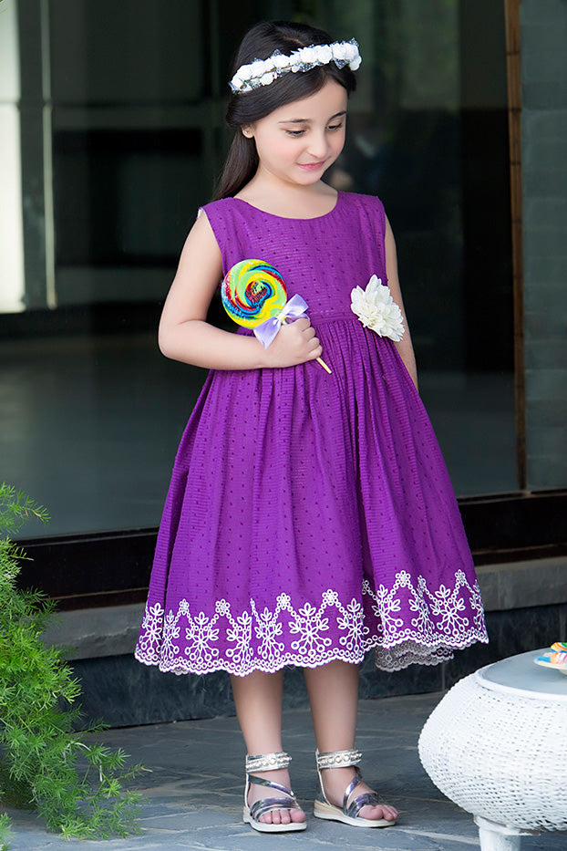 Embroidered Cotton Frock | GFC16 | D905 - SANA'S