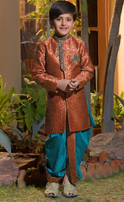Embroidered Jamawar Sherwani Suit | WC1718 | B534 – SANA'S