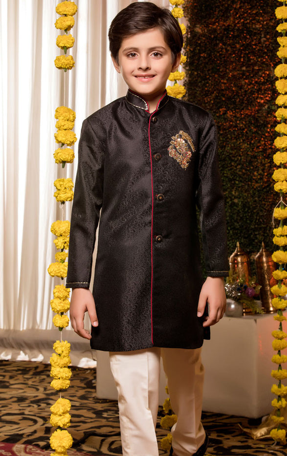 Embroidered Banarsi Sherwani Suit | FW18 | B546