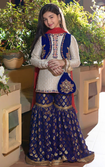 Handwork Embroidered Banarsi Gharara Suit | WC1718 | G629 - SANA'S