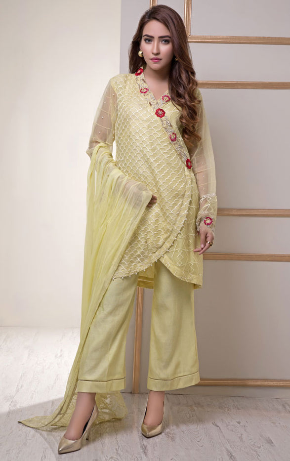 Self Embroidered Organza Symmetrical 3pc Suit | SHAHIZAIB Vol 2 | S739