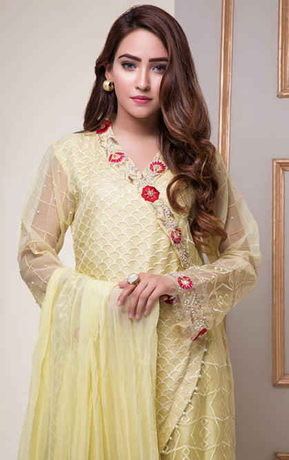 Self Embroidered Organza Symmetrical 3pc Suit | SHAHIZAIB Vol 2 | S739