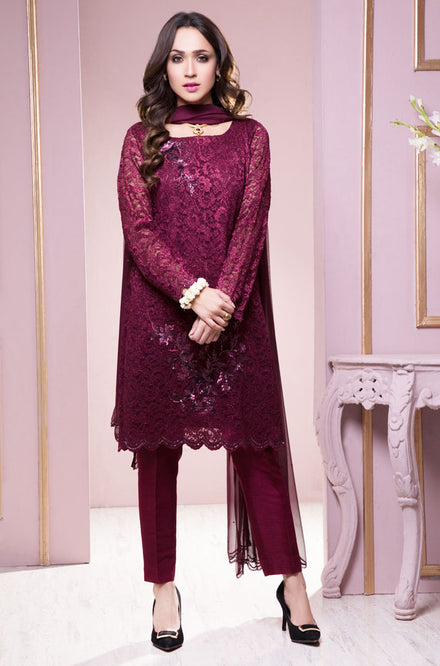 Handwork Embroidered Net 3pc Suit | SHAHIZAIB Vol 2 | S747