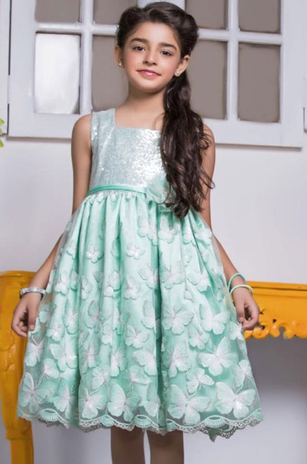 Embroidered Butterfly Frock | EG17 | F990 - SANA'S