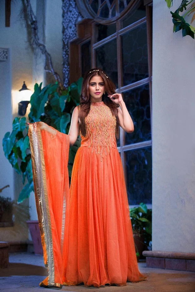 Embroidered Net Maxi | FC16 | 120589